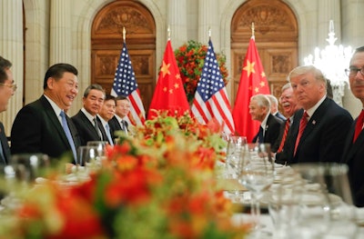 President Donald Trump meets with China's President Xi Jinping during their bilateral meeting at the G20 Summit, Saturday, Dec. 1, 2018 in Buenos Aires, Argentina.