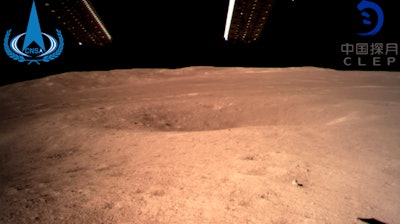 In this photo provided Jan. 3, 2019, by China National Space Administration via Xinhua News Agency, the first image of the moon's far side taken by China's Chang'e-4 probe. A Chinese spacecraft on Thursday, Jan. 3, made the first-ever landing on the far side of the moon, state media said. The lunar explorer Chang'e 4 touched down at 10:26 a.m., China Central Television said in a brief announcement at the top of its noon news broadcast.