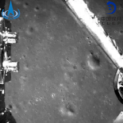 This photo provided on Jan. 3, 2019, by China National Space Administration via Xinhua News Agency shows an image taken by China's Chang'e-4 probe during its landing process. A Chinese spacecraft on Thursday, Jan. 3, made the first-ever landing on the far side of the moon, state media said. The lunar explorer Chang'e 4 touched down at 10:26 a.m., China Central Television said in a brief announcement at the top of its noon news broadcast.