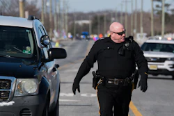 Officials respond to reports of an active shooter at a UPS facility Monday, Jan. 14, 2019 in Logan Township, NJ.