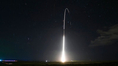 This Dec. 10, 2018, file photo, provided by the U.S. Missile Defense Agency (MDA),shows the launch of the U.S. military's land-based Aegis missile defense testing system, that later intercepted an intermediate range ballistic missile, from the Pacific Missile Range Facility on the island of Kauai in Hawaii. The Trump administration will roll out a new strategy Thursday, Jan. 17, 2019, for a more aggressive space-based missile defense system to protect against existing threats from North Korea and Iran and counter advanced weapon systems being developed by Russia and China.