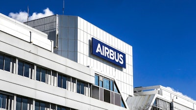This March 6, 2018, photo shows a logo of Airbus group is displayed in front of its headquarters in Toulouse, western France. Hackers broke into its information systems but the breach had no impact on commercial activities, Airbus said in a statement Wednesday, Jan. 30, 2019.