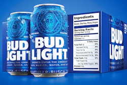 This undated product image provided by Bud Light shows a new nutrition label. Starting next month, packages of Bud Light will have prominent labels showing the beer’s ingredients and calories as well as the amount of fat, carbohydrates and protein in a serving. Bud Light is likely the first of many to make the move. The labels aren’t legally required, but major beer makers agreed in 2016 to voluntarily disclose nutrition facts on their products by 2020.