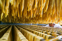 In this Jan. 10, 2019, photo released by Xinhua News Agency, a worker checks on a soybean food at a processing factory in Xiaotun Township of Dafang County in Bijie, southwest China's Guizhou Province. China's trade growth slowed in 2018 as a tariff battle with Washington heated up and global consumer demand weakened. Exports rose 7.1 percent, customs data showed Monday, Jan. 14, 2019 down from the 7.9 percent reported earlier for 2017. Import growth declined to 12.9 percent from the previous year's 15.9 percent.