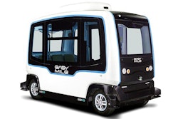 This undated photo provided by EasyMile shows a driverless public shuttle vehicle. It's being tested by the Utah Department of Transportation and is scheduled to debut in February 2019 at the state Capitol before making a tour around the state, The Salt Lake Tribune reports.