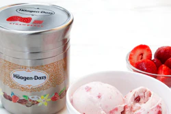 This photo shows Nestle's stainless steel Häagan-Dazs ice cream container designed for use with Loop. The new shopping platform announced at the World Economic Forum aims to change the way people buy many products, from food to personal-care and home products. Loop would do away with disposable containers for some name-brand products, including some shampoos and laundry detergents. Instead, those products would be delivered in sleek, reusable containers that will be picked up at your door, washed and refilled.