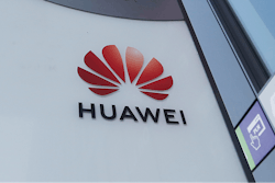 The Huawei logo displayed at the main office of Chinese tech giant Huawei in Warsaw, Poland, on Friday, Jan. 11, 2019. Poland's Internal Security Agency has charged a Chinese manager at Huawei in Poland and one of its own former officers with espionage against Poland on behalf of China.