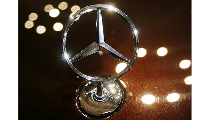 In this Feb. 5, 2015 file photo the logo of a Mercedes car is photographed during an annual press conference of Daimler AG in Stuttgart, Germany. Daimler hat its annual press conference on Wednesday.