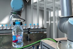 Automatic Manufacturing Production Machine , Robot Gripper Warehouse Picking Holding Water Bottle In Smart Factory 838450804 2125x1416