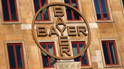 The logo of the Bayer company displayed at a company's building in Leverkusen, Germany, Wednesday, Feb. 27, 2019.