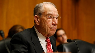 Sen. Chuck Grassley, R-Iowa, chairman of the Senate Finance Committee, attends a hearing on drug prices, Tuesday, Feb. 26, 2019 on Capitol Hill in Washington.
