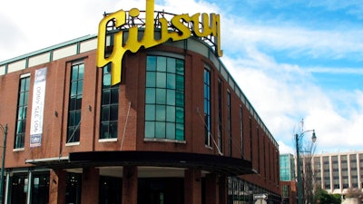 The former Gibson Guitar factory sits empty in downtown Memphis, Tenn., Tuesday, Feb. 19, 2019. FedEx Logistics announced Tuesday, it is establishing a new headquarters in the building.