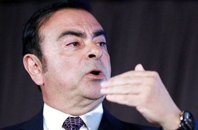 n this May 12, 2016, photo, then Nissan Motor Co. President and CEO Carlos Ghosn speaks during a press conference in Yokohama, near Tokyo. Motonari Ohtsuru, the lawyer who had initially headed his defense, resigned as of Wednesday, Feb. 13, 2019. Ghosn thanked his former legal team “for their tireless and diligent work and courage during the interrogation phase,” but said he wanted to hire a different lawyer for the trial. Ghosn said in a statement that he was determined to prove his innocence.