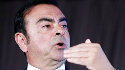 n this May 12, 2016, photo, then Nissan Motor Co. President and CEO Carlos Ghosn speaks during a press conference in Yokohama, near Tokyo. Motonari Ohtsuru, the lawyer who had initially headed his defense, resigned as of Wednesday, Feb. 13, 2019. Ghosn thanked his former legal team “for their tireless and diligent work and courage during the interrogation phase,” but said he wanted to hire a different lawyer for the trial. Ghosn said in a statement that he was determined to prove his innocence.