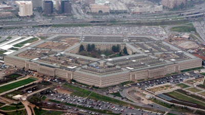 This March 27, 2008, file aerial photo shows the Pentagon in Washington. The U.S. military wants to expand its use of artificial intelligence in warfare but says it will take care to deploy the technology in accordance with the nation’s values. The Pentagon outlined its first AI strategy on Tuesday, Feb. 12, 2019.
