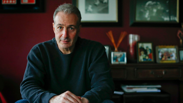In this May 10, 2017 file photo, Ben Lieberman poses for a photo at his home in Chappaqua, N.Y. Lieberman, whose 19-year-old son died in a crash involving distracted driving, is urging support for a legislative proposal that would make Nevada the first state in the U.S. to allow police to use prototype technology to find out if a person was using a cellphone during a car crash.