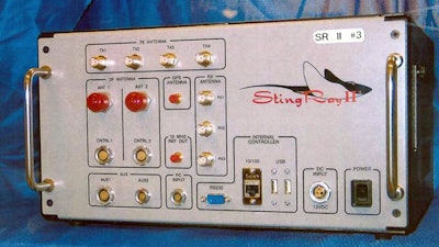This undated file photo provided by the U.S. Patent and Trademark Office shows the StingRay II, a cellular site simulator used for surveillance purposes manufactured by Harris Corporation, of Melbourne, Fla. Search warrant documents released Tuesday, March 19, 2019, revealed that the FBI used highly secretive and controversial cellphone sweeping technology similar to that of Sting Ray to zero-in on Michael Cohen, President Donald Trump's former personal attorney, when agents raided his New York City home, hotel room and office.