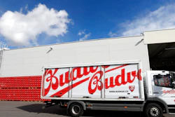 In this photo taken on Monday, March 11, 2019, a truck drives past cases of beer at the Budejovicky Budvar brewery in Ceske Budejovice, Czech Republic. The Budejovicky Budvar brewery in the Czech Republic managed to survive a decades-long trademark battle over whether it could call its beer Budweiser. But now it faces another potential threat: Brexit. The United Kingdom is one of the brewer’s top five markets, and like many other businesses, it’s concerned about what will happen if Britain leaves the European Union without an agreement governing trade.