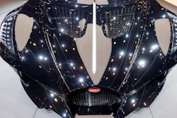 The New car Bugatti La voiture Noire is presented during the press day at the '89th Geneva International Motor Show' in Geneva, Switzerland, Tuesday, March 5, 2019. The 'Geneva International Motor Show' takes place in Switzerland from March 7 until March 17, 2019. Automakers are rolling out new electric and hybrid models at the show as they get ready to meet tougher emissions requirements in Europe - while not forgetting the profitable and popular SUVs and SUV-like crossovers.