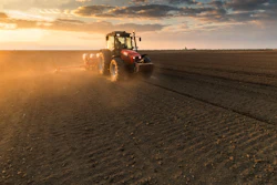 Farmer Planting Crops In Spring