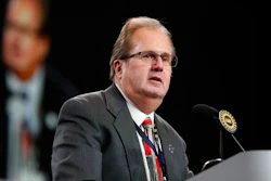 Gary Jones, president of the United Auto Workers union addresses delegates to the union's bargaining convention in Detroit, Monday, March 11, 2019 that it would raise weekly strike pay from $200 to $250 per week and $275 in January of next year. Jones warned automakers that the union is prepared to strike if it doesn't get its way in upcoming contract talks. The new union president says no one expects a strike but the UAW is prepared to walk out.