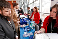 n this Thursday, March 7, 2019, photo visitors to the Pittsburgh veterans job fair meet with recruiters at Heinz Field in Pittsburgh. On Friday, March 8, the U.S. government issues the February jobs report, which will reveal the latest unemployment rate and number of jobs U.S. employers added.