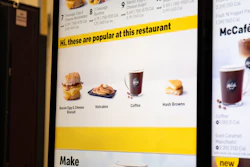 McDonald's drive-thru menu shows restaurant-specific popular items, based on the learnings of the decision logic technology.