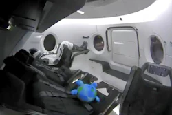 This photo provided by SpaceX shows a life-size test dummy along with a toy that is floating in the Dragon capsule as the capsule made orbit on Saturday, March 2, 2019. America's newest capsule for astronauts rocketed toward the International Space Station on a high-stakes test flight by SpaceX. This latest, flashiest Dragon is on a fast track to reach the space station Sunday morning, just 27 hours after liftoff.