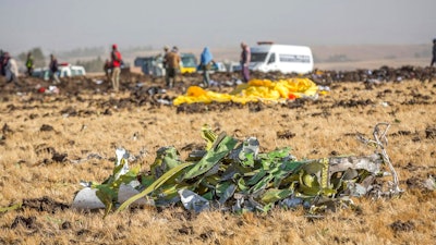 Wreckage Ethiopian Airlines Crash Ap