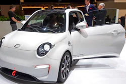 The new e.GO 'Life Sport' is presented during the press day at the '89th Geneva International Motor Show' in Geneva, Switzerland, Tuesday, March 05, 2019. The 'Geneva International Motor Show' takes place in Switzerland from March 7 until March 17, 2019. Automakers are rolling out new electric and hybrid models at the show as they get ready to meet tougher emissions requirements in Europe - while not forgetting the profitable and popular SUVs and SUV-like crossovers.