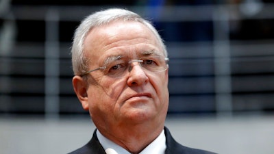 In this Jan. 19, 2017 file photo Martin Winterkorn, former CEO of the German car manufacturer 'Volkswagen', arrives for a questioning at an investigation committee of the German federal parliament in Berlin, Germany.