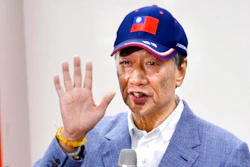 Terry Gou, chairman of the world's largest contract assembler of consumer electronics, during a press conference at the Nationalist Party’s headquarters in Taipei, Taiwan, Wednesday, April 17, 2019. Gou said Wednesday he intends to run for president of Taiwan, bringing his pro-business and China-friendly policies to what is expected to be a crowded field for next year's election.