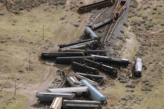 Twenty three Union Pacific train cars derailed on March 30, 2019, releasing an unknown quantity of propane after one car overturned about six to eight miles south of Eureka, Utah. Officials blew up 11 derailed tanker cars containing propane and biodiesel in a controlled detonation.
