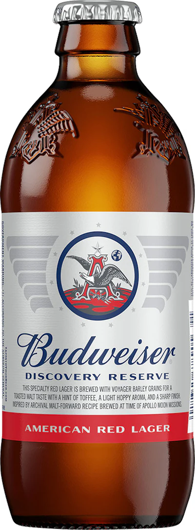 Discovery Reserve is brewed with medium-roast Voyager barley malt and features a light hoppy aroma, a toasted barley malt taste with a hint of toffee and a sharp finish.
