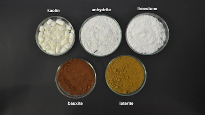 These raw materials are necessary for the production of eco-friendly cement.