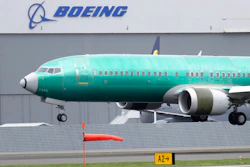 In this April 10, 2019, file photo, a Boeing 737 Max 8 airplane being built for India-based Jet Airways lands following a test flight at Boeing Field in Seattle. From airplanes made by Boeing to apples, cherries and wheat grown by farmers, no other state is more dependent on international trade than Washington. As the tariff disputes escalate, small factories are closing and manufacturing behemoths like Boeing are increasingly worried about access to crucial Asian markets that have helped propel the state's booming economy.