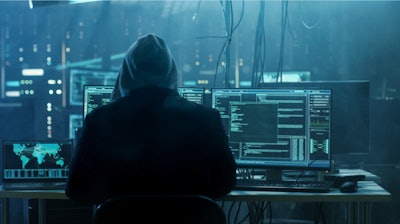 Dangerous Hooded Hacker Breaks Into Government Data Servers And Infects Their System With A Virus His Hideout Place Has Dark Atmosphere Multiple Displays Cables Everywhere 817486228 2313x1301 1 5cc1c60a3a1c4