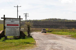 This April 8, 2019, photo, shows a coal-waste dump site in Bokoshe, Okla. Residents of Bokoshe have been worried for years about coal-ash contamination. Now the Environmental Protection Agency has approved Oklahoma to be the first state to take over enforcement on coal-ash sites.