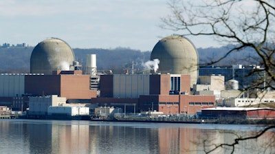 This Feb. 28, 2017, file photo shows Indian Point Energy Center in Buchanan, N.Y. A deal announced April 16, 2019, would close the two reactors at Indian Point within two years.