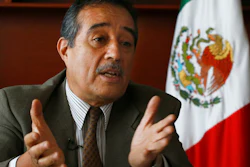 Assistant Labor Secretary Alfredo Dominguez speaks during an interview in Mexico City, in Mexico City, Tuesday, May 14, 2019. Dominguez said that a majority of the country’s union contracts are probably fake, pro-company deals that provide only minimal wages and benefits.