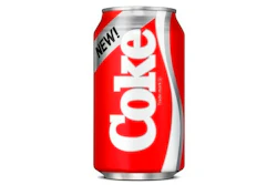This undated photo provided by Coca-Cola shows a can of New Coke, which was originally launched in the summer of 1985. New Coke is making a comeback as part of Coca-Cola's partnership with the Netflix drama “Stranger Things.” Season 3 will be set in the summer of 1985.
