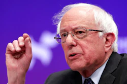 In this Wednesday, April 24, 2019, file photo, Democratic presidential candidate Sen. Bernie Sanders, I-Vt., answers questions during a presidential forum held by She The People, on the Texas State University campus in Houston. On Sunday, May 5, 2019, Sanders proposed a sweeping agriculture and rural investment plan to break up big agriculture monopolies and shift farm subsidies toward small family farmers.