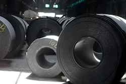 In this June 28, 2018, file photo, rolls of finished steel are seen at the U.S. Steel Granite City Works facility in Granite City, Ill. United States Steel Corp. reports financial results Thursday, May 2, 2019.