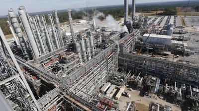 In this Nov. 16, 2015, file photo, an over view shows a section of the Mississippi Power Co. carbon capture plant in DeKalb, Miss. In late June, Mississippi Power announced it was suspending its lignite coal gasification operation at the Kemper County plant. A variety of problems, economic, governmental and physical, plagued the facility which provided several hundred jobs in an otherwise rural part of the state.