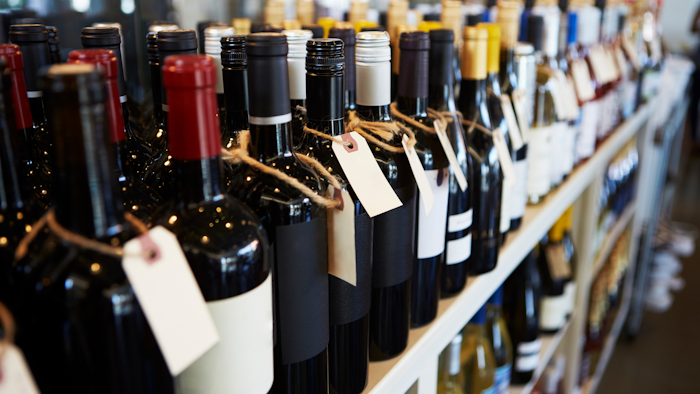 Wine Bottles In Liquor Store