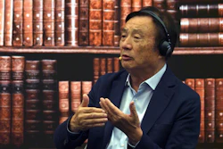 Huawei founder Ren Zhengfei speaks at a roundtable at the telecom giant's headquarters in Shenzhen in southern China.