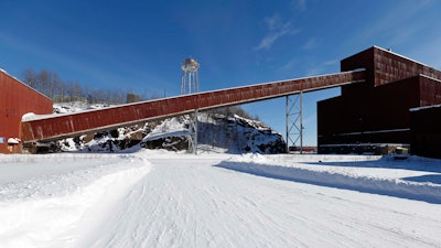 This file photo shows a former iron ore processing plant near Hoyt Lakes, Minnesota that would become part of a proposed PolyMet copper-nickel mine.
