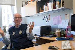 In this Tuesday, April 16, 2019, photo Steve Burghardt, a professor of social work at the City University of New York, gestures as he speaks in his office at Hunter College's Silberman School of Social Work. Seniors in major metropolitan areas, especially in big Northeastern cities and around Washington, D.C., are more likely to continue working past 65 than those in other areas around the country, according to an analysis of Census data by The Associated Press and the NORC Center for Public Affairs Research.