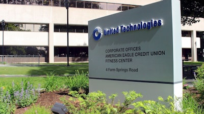 The United Technology headquarters is shown, Monday, June 10, 2019, in Farmington, Conn. Raytheon Co. and United Technologies Corp. are merging in a deal that creates one of the world's largest defense companies.