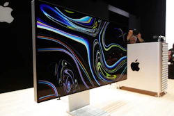 In this June 3, 2019, file photo a monitor of the Mac Pro is shown in the display room at the Apple Worldwide Developers Conference in San Jose, Calif. President Donald Trump is vowing to slap tariffs on Apple’s Mac Pros if the company shifts production of the computer from Texas to China. The pledge made in a Friday, Jul 26, tweet rebuffs Apple’s attempt to shield its products from taxes being imposed on goods made in China as part of Trump administration’s trade war with the world’s most populous country.